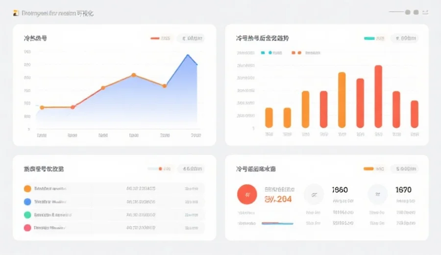 一组结合折线图与柱状图展示冷热号近期变化趋势的数据可视化图表,整体风格简洁现代